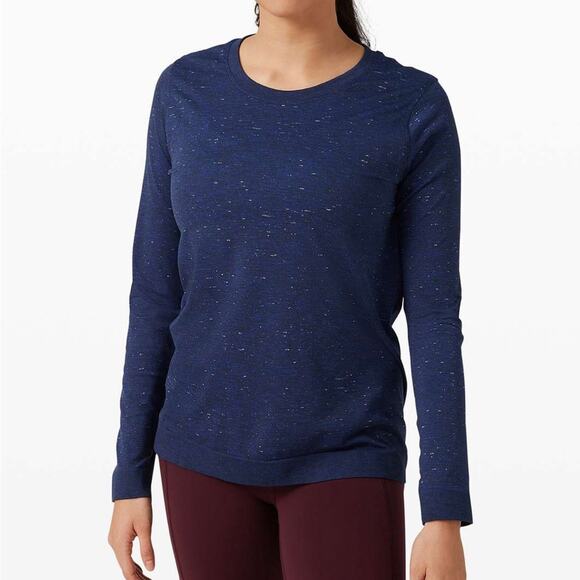 Lululemon Swiftly Relaxed Long Sleeve 2.0 Cosmic Shift Hyper Blue Size 6 - Picture 1 of 5